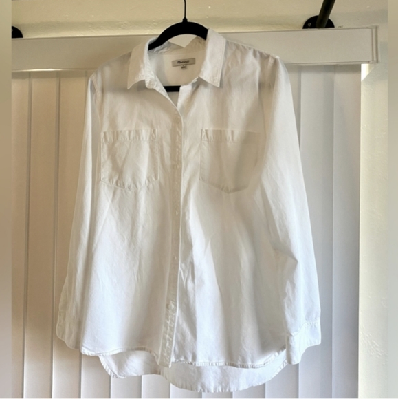 Madewell Tops - Madewell white button down long sleeve white shirt